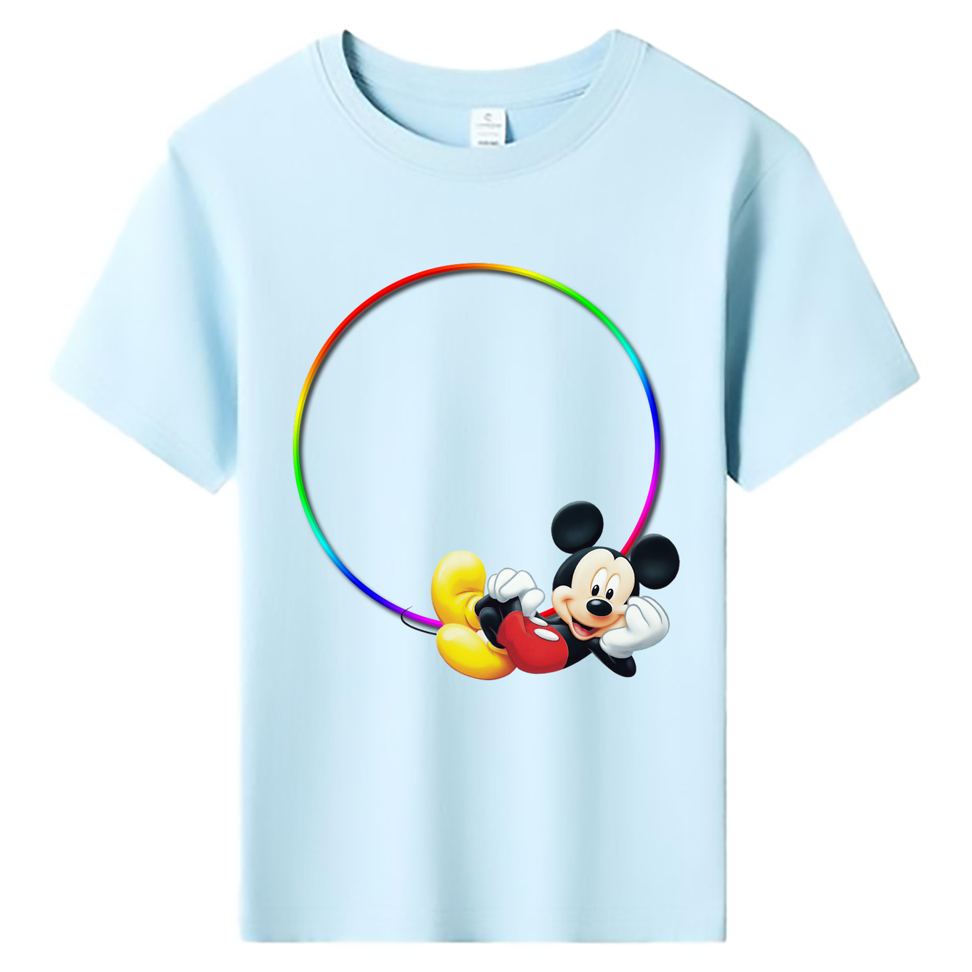 ミッキーマウス Mickey Mouse 綿100％キッズTシャツ（フロントプリント）